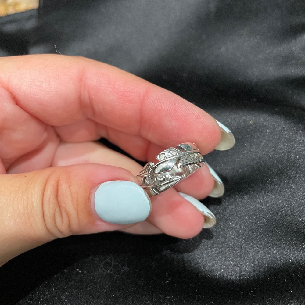 Sterling silver coach ring